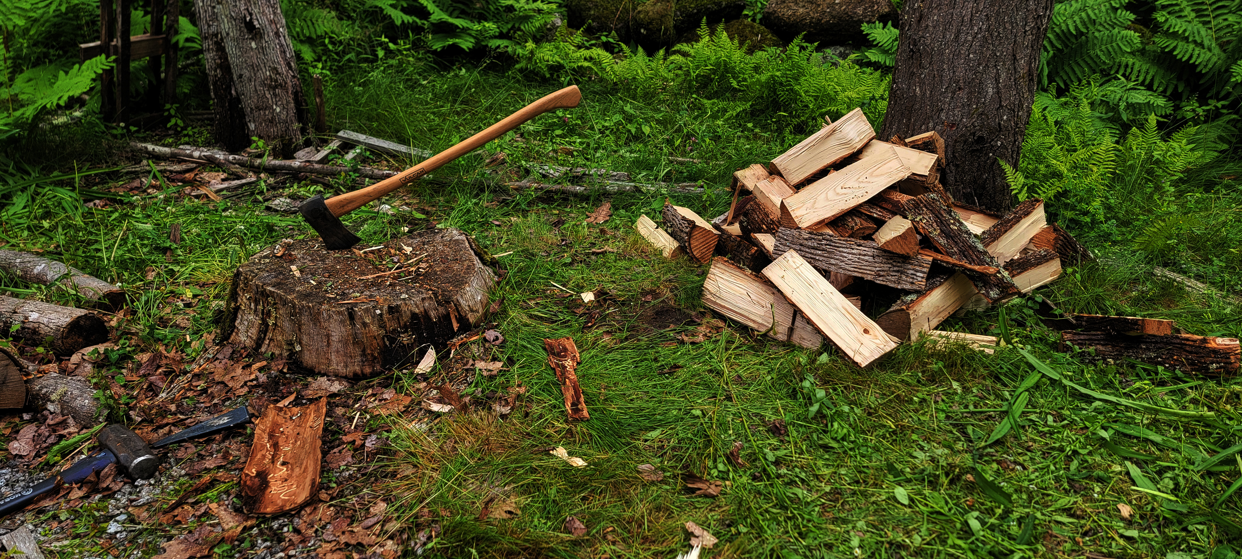 Chopping wood