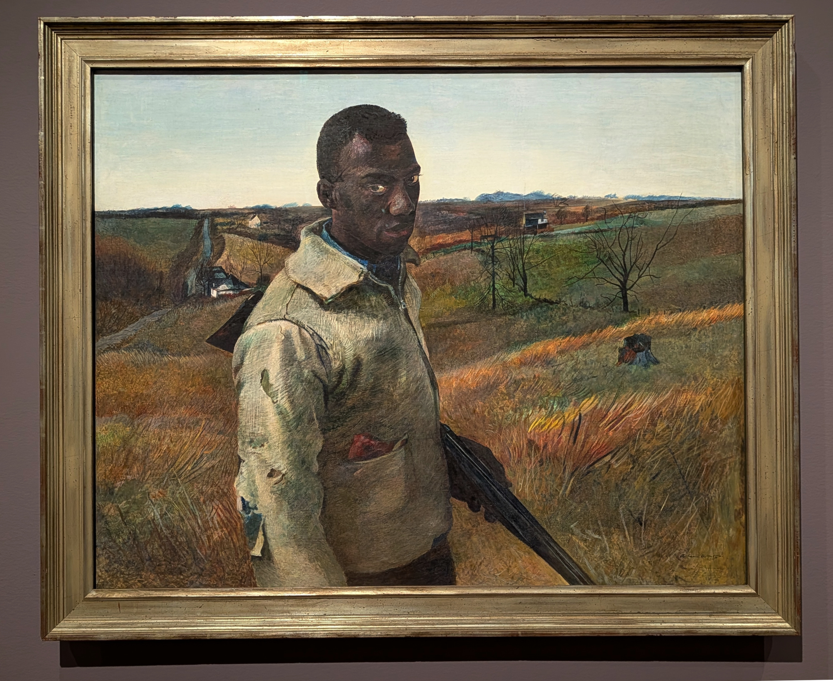 Andrew Wyeth, Black Hunter, 1938, egg tempera on panel, Wyeth Foundation for American Art Collection, seen at the Cleveland Museum of Art