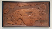 Robert Laurent, Reclining Figure, circa 1934, mahogany, Portland Museum of Art