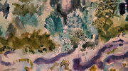 Detail of John Marin watercolor seen in “Andrew Wyeth: Spectacular Freedom” at the Cleveland Museum of Art