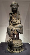 Kṣitigarbha Bodhisattva (지장보살), 1000s, gilt bronze, Korea, Goryeo dynasty (918–1392), Kyushu National Museum, Dazaifu, seen at the Cleveland Museum of Art