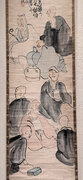 Matsumura Goshun (松村呉春), painting, and Yosa Buson (与謝蕪村), manuscript, Gathering of Poetic Immortals with Poem Drafts (与謝蕪村句稿貼俳仙群会図) (detail), late 1700s, ink and color on paper, Cleveland Museum of Art